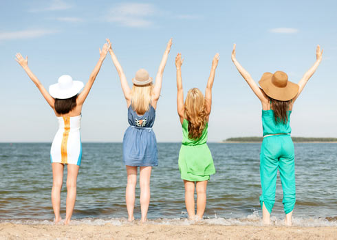 Deze strandbroek en jurk past bij jouw figuur