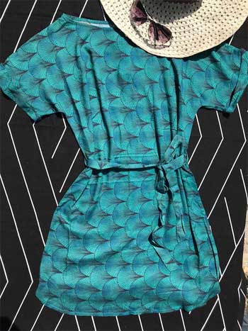 TCWOW strandjurk tuniek review blauw groen SEA SHELL OCEAN NAVY