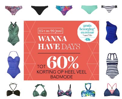 wannahave days tot 60 procent korting op badmode