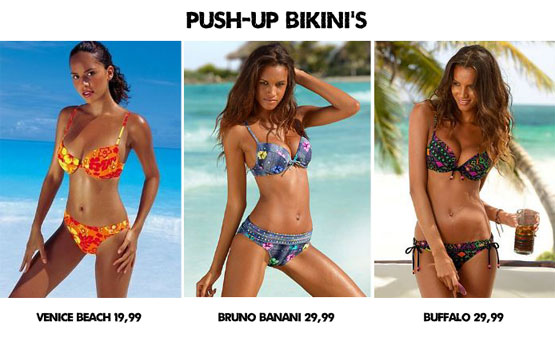 Push-up bikini's onder de 30 euro