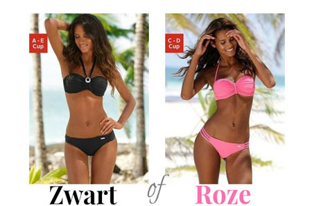 lezer japon Gasvormig Zwarte of roze bikini?